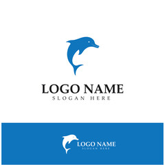 dolphin icon logo design symbol vector