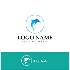 dolphin icon logo design symbol vector