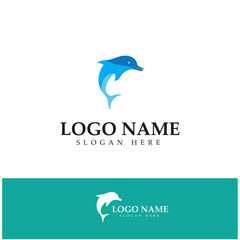 Obraz premium dolphin icon logo design symbol vector