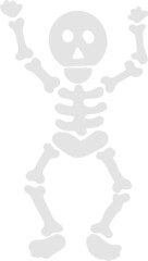 Funny Skeleton vector silhouette 