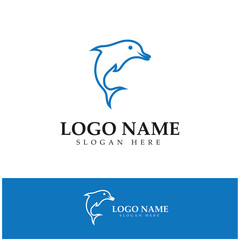 Fototapeta premium dolphin icon logo design symbol vector