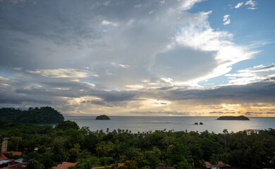 Landscape in Manuel Antonio Beach Costa Rica beach sunset sky