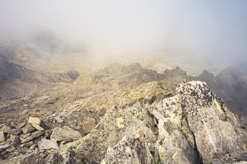 fog in the mountains
