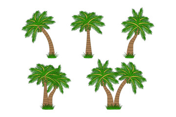 date palm tree shape illustration