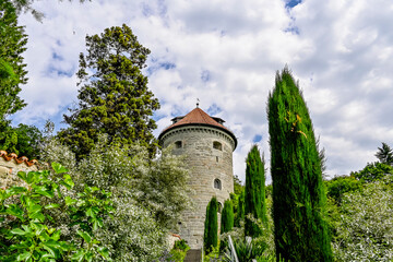 Überlingen, Gallerturm, Wehrturm, Turm, Stadtbefestigung, Aussichtspunkt, Panorama, Garten,...