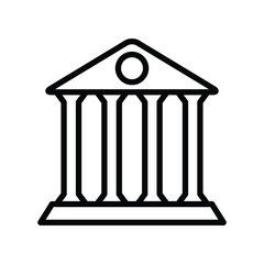 Courthouse icon vector graphic illustration