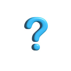 blue question mark isolated from white background
