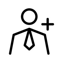 add business man icon or logo isolated sign symbol vector illustration - high quality black style vector icons
