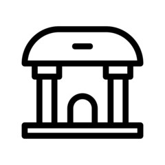 bank icon or logo isolated sign symbol vector illustration - high quality black style vector icons
