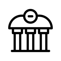 bank icon or logo isolated sign symbol vector illustration - high quality black style vector icons
