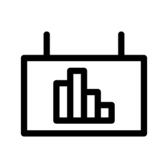 down graph icon or logo isolated sign symbol vector illustration - high quality black style vector icons
