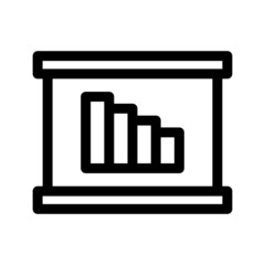 down graph icon or logo isolated sign symbol vector illustration - high quality black style vector icons
