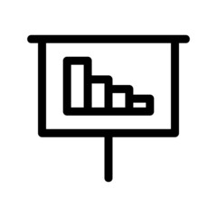 down graph icon or logo isolated sign symbol vector illustration - high quality black style vector icons
