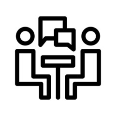 business man talking icon or logo isolated sign symbol vector illustration - high quality black style vector icons
