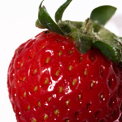 Strawberry fresh fruit in white background 