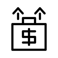 business profit icon or logo isolated sign symbol vector illustration - high quality black style vector icons
