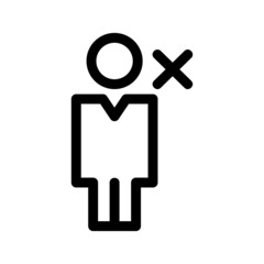 delete business man icon or logo isolated sign symbol vector illustration - high quality black style vector icons

