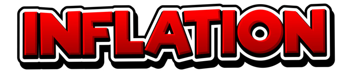 Inflation word logo design