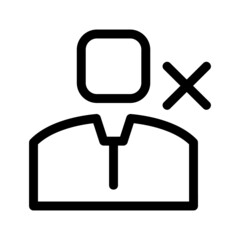 Fototapeta premium delete business man icon or logo isolated sign symbol vector illustration - high quality black style vector icons 