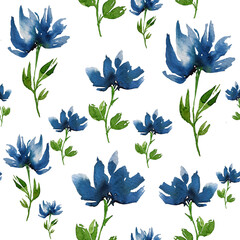 Set of watercolor rose design elements, flowers, leaves, twigs, shoots, branches, botanical illustration isolated on white background