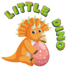 Cute triceratops dinosaur cartoon