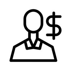 dollar broker icon or logo isolated sign symbol vector illustration - high quality black style vector icons
