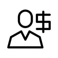 Fototapeta premium dollar broker icon or logo isolated sign symbol vector illustration - high quality black style vector icons 