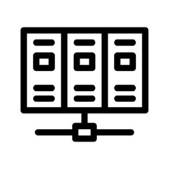 executive database icon or logo isolated sign symbol vector illustration - high quality black style vector icons
