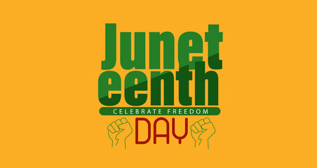 Juneteenth day, Juneteenth Independence Day. Freedom or Emancipation day. Annual American holiday, celebrated in June 19. African-American history