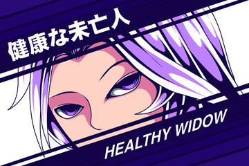 healthy widow comic manga style