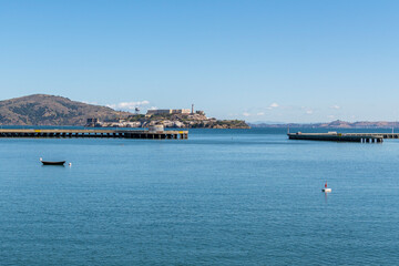 Alcatraz Island - an island in the San Francisco Bay.