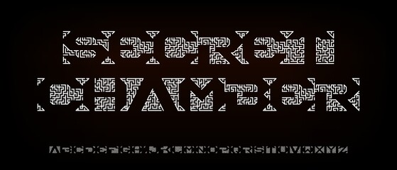 Abstract modern creative alphabet font with urban style template