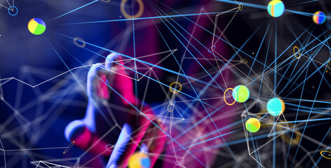 conference Digital Network and data concept 3d