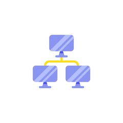 LAN network flat icon