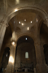 Interiors of the romanesque cathedral of Molfetta, Puglia, Italy