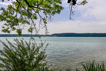 Überlingen, Bodensee, Schiffssteg, Seeufer, Uferweg, Seepromenade, Schifffahrt, Seerundfahrt,...
