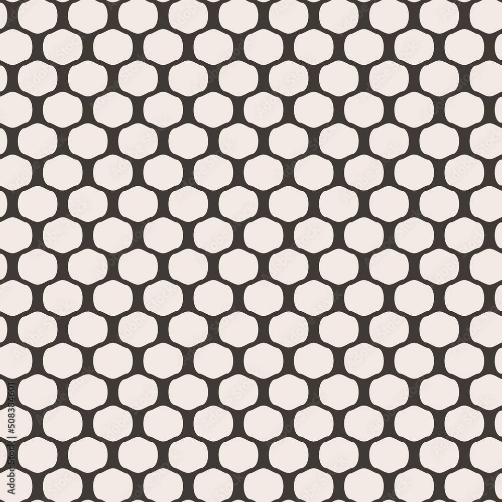 Poster A simple grid of honeycombs. Vector decor from seamless honeycombs.