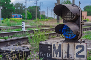 traffic light on the railroad