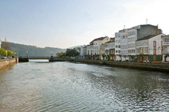 the town of Cedeira with the Condomi&ntilde;as River, vacation spot, A Coru&ntilde;a, Galicia, Spain,