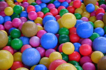 Fototapeta na wymiar colorful balls in the playground 