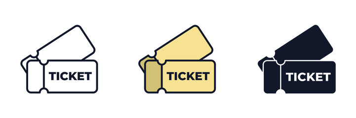 ticket icon symbol template for graphic and web design collection logo vector illustration