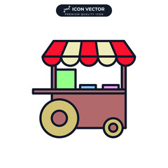 street food stand icon symbol template for graphic and web design collection logo vector illustration
