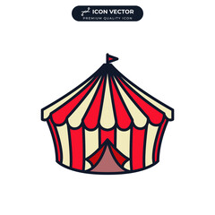 circus tent icon symbol template for graphic and web design collection logo vector illustration