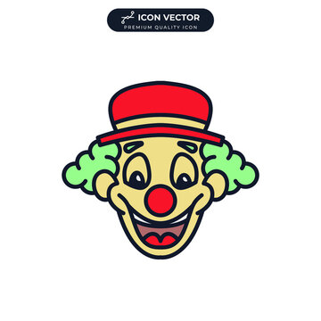 clown icon symbol template for graphic and web design collection logo vector illustration