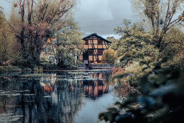 Old witch's hut and the swampy lake