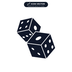 dices icon symbol template for graphic and web design collection logo vector illustration
