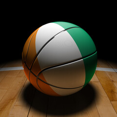 Ivorian Basket Ball with Dramatic Light