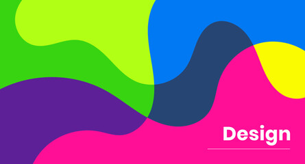 Summer fluid shape abstract background vector design. Wallpaper banner, magazine, social media, creative album, art cover editable layout illustration template.