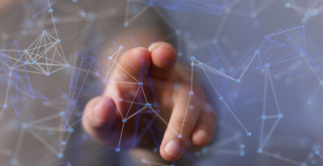 Concept of big data, machine learning, artificial intelligence, hyper loop