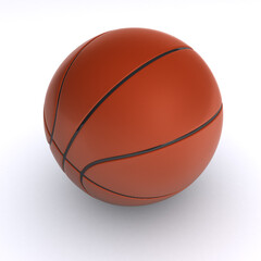 Fototapeta premium Basketball on White with Clipping Path